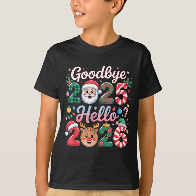 T-shirt Goodbye 2025 Hello 2026 Christmas New Year Gift  (Devant)
