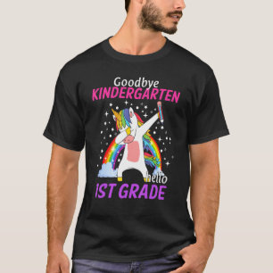 T-shirt Goodbye Kindergarten Hello 1st Grade Unicorn Girls