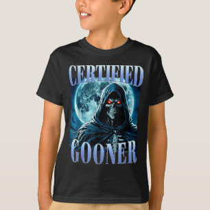 T-shirt Goon Drôle de Gooning Meme Squelette Gooner Certif