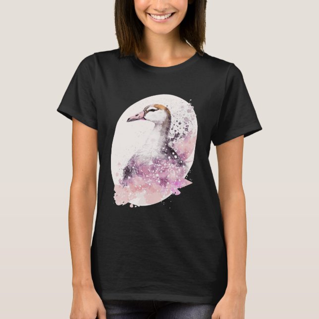 T-shirt Goose Cherry Blossom Japanese Sakura Goose (Devant)