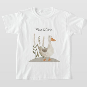 T-shirt goose goose Kids Aquarelle Cute