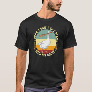 T-shirt Goose Holding Golf Bat Je ne peux pas avoir de pla