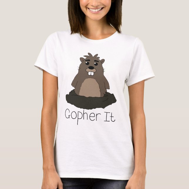 T-shirt Gopher il ! (Allez pour lui !) (Devant)