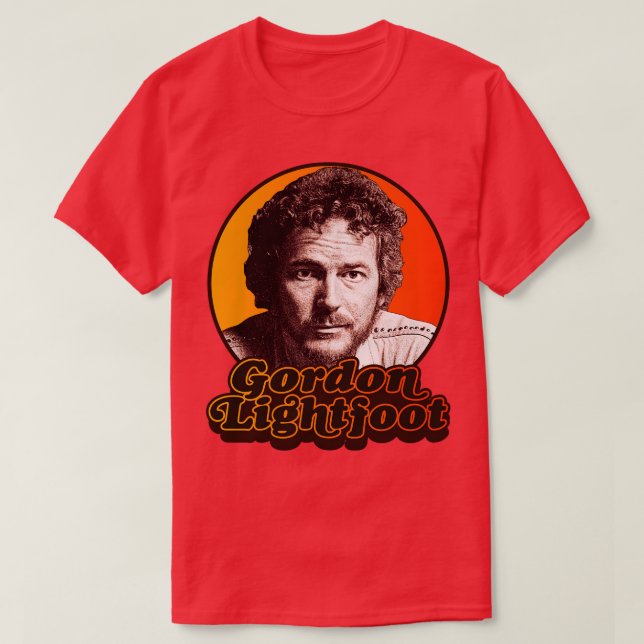 T-shirt Gordon Lightfoot Retro Folk Rock Icon (Design devant)
