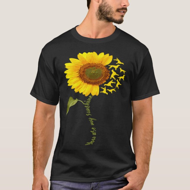 T-shirt Gordon Setter Sunflower (Devant)