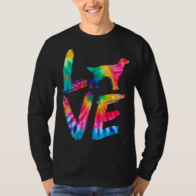 T-shirt Gordon Setter Tie Dye Log Chien Maman Papa (Devant)