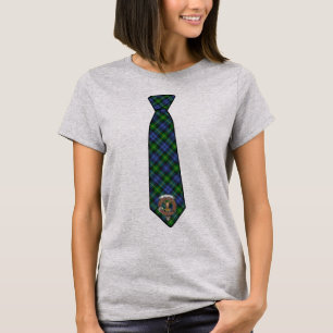 T-shirt Gordon Tartan Necktie avec insigne femmes