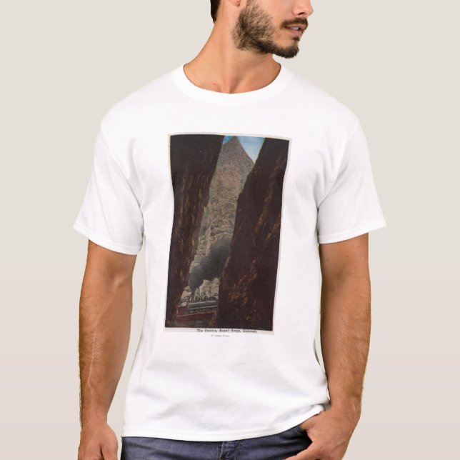 T-shirt Gorge royale, Co - vue d'une crevasse dans royal (Devant)