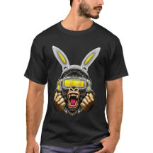 Gorilla Avec Des Oreilles De Lapin Et Des Verres V