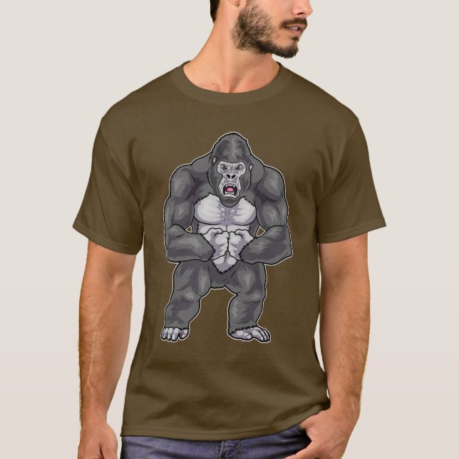 T-shirt Gorilla Bodybuilder Bodybuilding (Devant)
