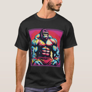 T-shirt Gorilla Bodybuilder Lifter Pop Art Dessin