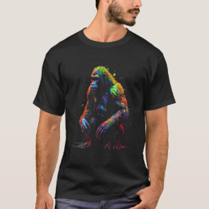 T-shirt Gorilla Coloré Oeuvre d'art Animal Singe Zoo Goril