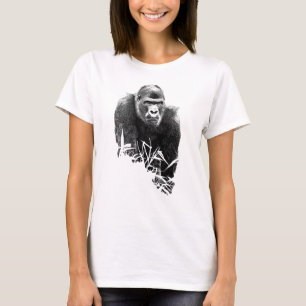 T-shirt Gorilla Lope Digital Outline Art