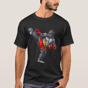 T-shirt Gorilla Muay Thai Boxe Karaté Kickboxing Arts Mart