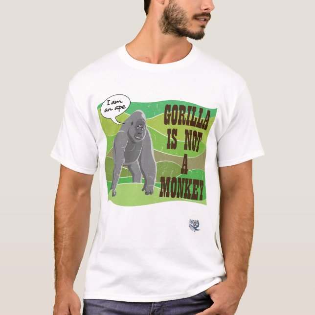 T-shirt Gorilla n'est pas un singe (Devant)