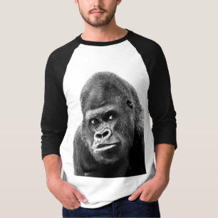 T-shirt Gorilla noir blanc