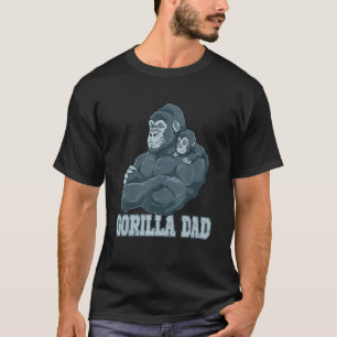 T-shirt Gorilla Papa Gorilla Papa Papa Fête des pères