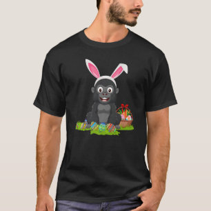 T-shirt Gorilla Pâques Chasse Oeufs Bunny Gorille Pâques S