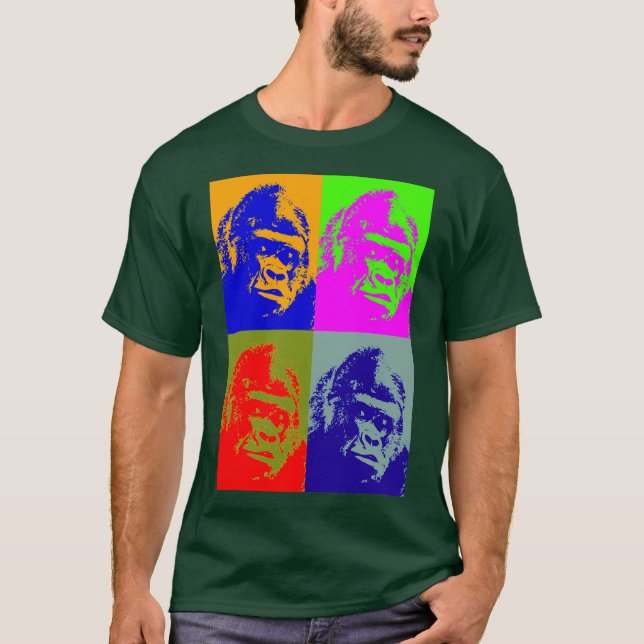 T-shirt Gorilla Pop Art (Devant)