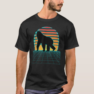 T-shirt Gorilla Synthwave 80s Style esthétique Vaporwave R