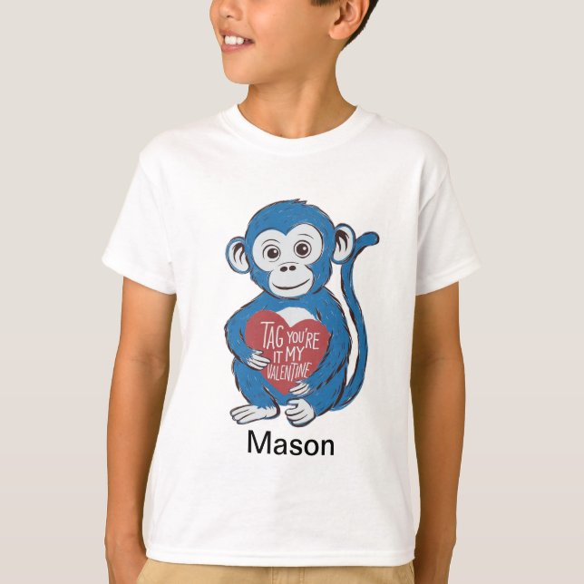T-shirt Gorilla Valentines (Devant)