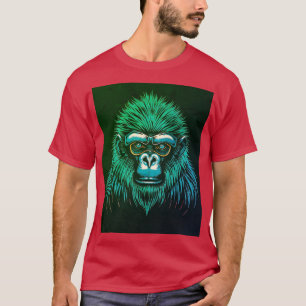 T-shirt Gorille Cyber – Illustration de Singe Futuriste Co