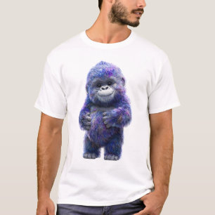 T-shirt Gorille de la Galaxie Pourpre Singe Cosmique Homme
