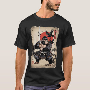 T-shirt Gorille de samouraï Bigfoot Katana Guerrier japona