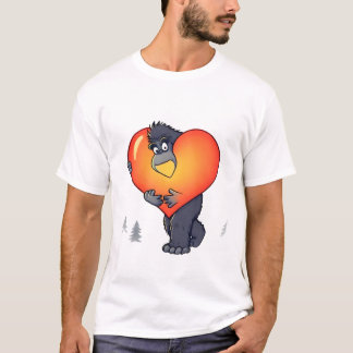 T-shirt Gorille portant un cœur géant