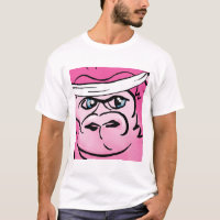 Gorille rose avec le bandeau