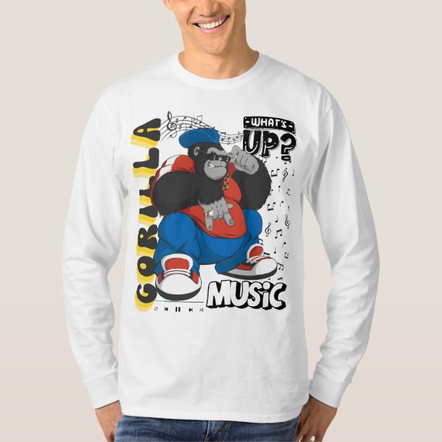 T-shirt Gorille super : Vibes Hip-Hop dans la jungle urbai (Devant)