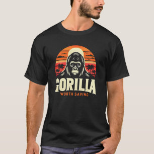 T-shirt Gorilles à sauver Journée mondiale de la faune Vin