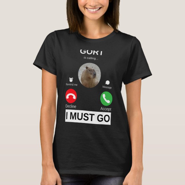 T-shirt Gort appelle Capybara appelle Pulls Up (Devant)
