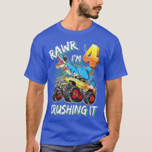T-shirt Gosses 4 Year Old Birthday Boy Girl