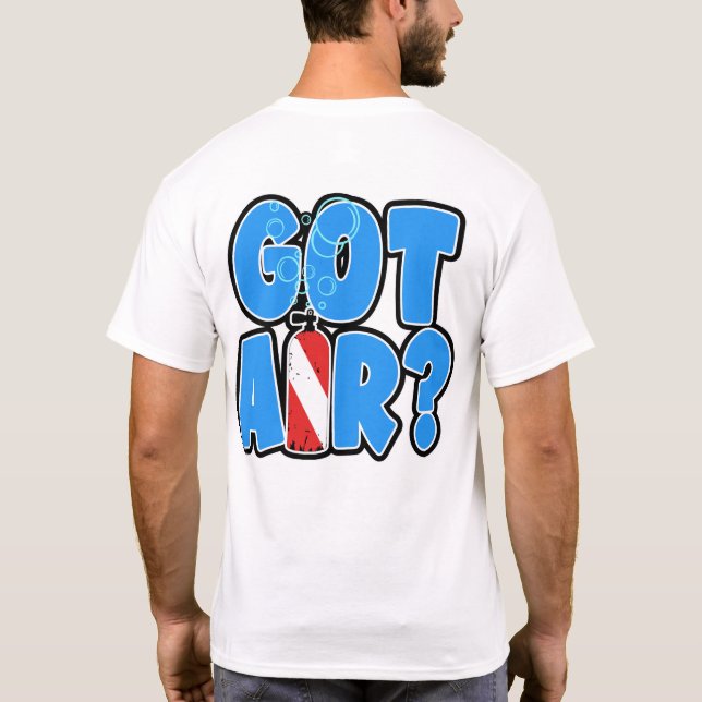 T-shirt Got Air? Scuba diving tank with flag (Dos)