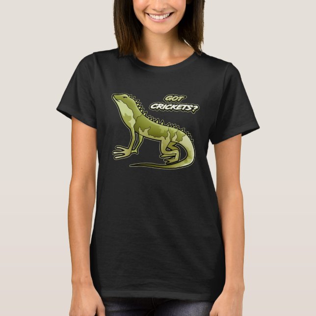 T-shirt Got Crickets Feeding Time For Bearded Dragons (Devant)
