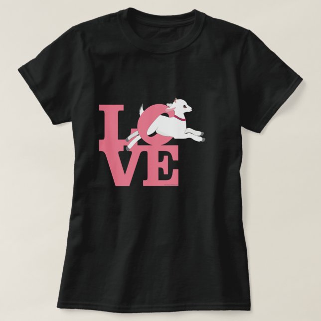 T-shirt GOT LOVER | BÉBÉ ROSE Chèvre foncée L O V E (Design devant)