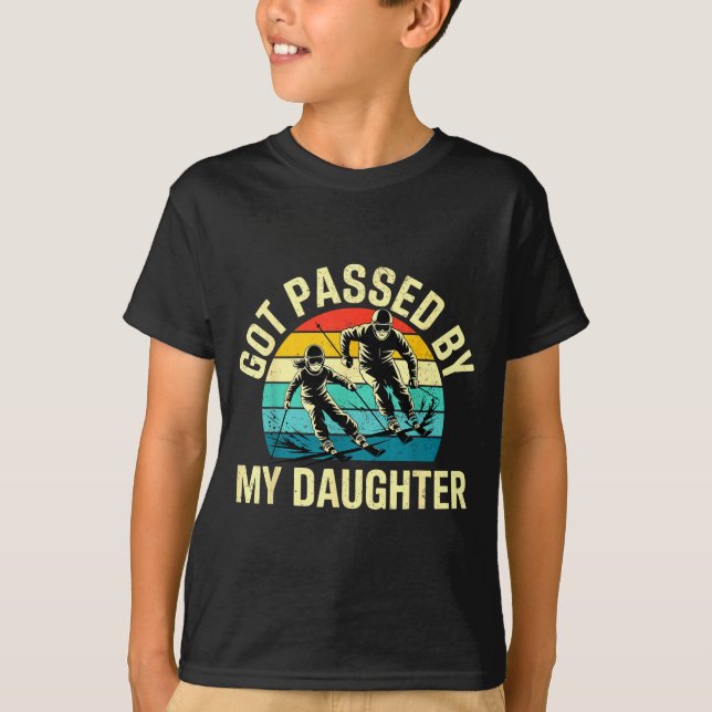 T-shirt Got Ped By My Daughter Funny Ski Skiing Winter Mou (Devant)