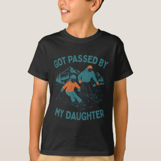 T-shirt Got Ped By My Daughter Funny Skiing Dad Winter Spo