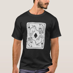 T-shirt Goth Ace De Pique Squelette Grunge Punk Satané Wi