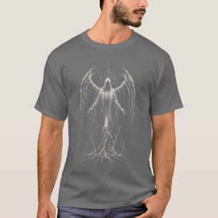 T-shirt Goth Ange Cyber Sigil Ailes Tombées Alt Alternatif