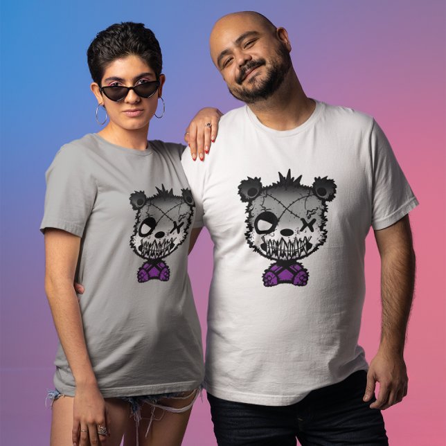 T-shirt Goth Asexué Fierté Drapeau Ours de couleur (Créateur téléchargé)