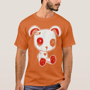 T-shirt Goth Bunny Poupée Lazy Costume d'Halloween Crème