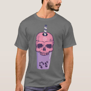 T-shirt goth et bulle thé squelette goth squelette Premium