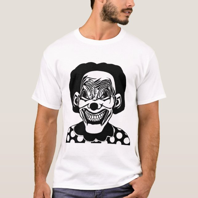 T-shirt goth Evil Monster Clown déplaisant Scary Circus ar (Devant)
