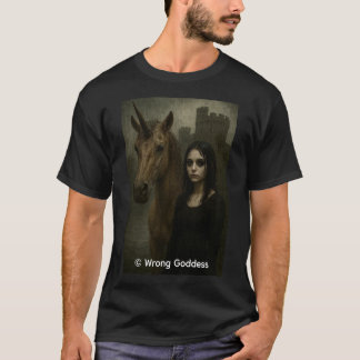 T-shirt Goth Girl and Unicorn