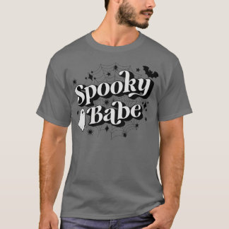 T-shirt Goth Girl Babe Éffrayant avec des toiles d'araigné