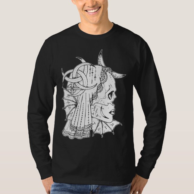 T-shirt Goth Gothic Horror Occult Emo Aesthetics Temptress (Devant)