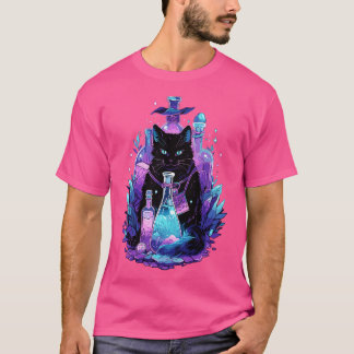 T-shirt Goth Kawaii Cadeaux de chat Filles Filles Femme Ch