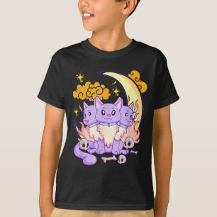 T-shirt Goth Pastel Mignon Y Chien à 3 Têtes Halloween